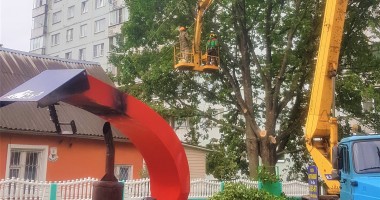 Обрезка веток. ул. Крылова